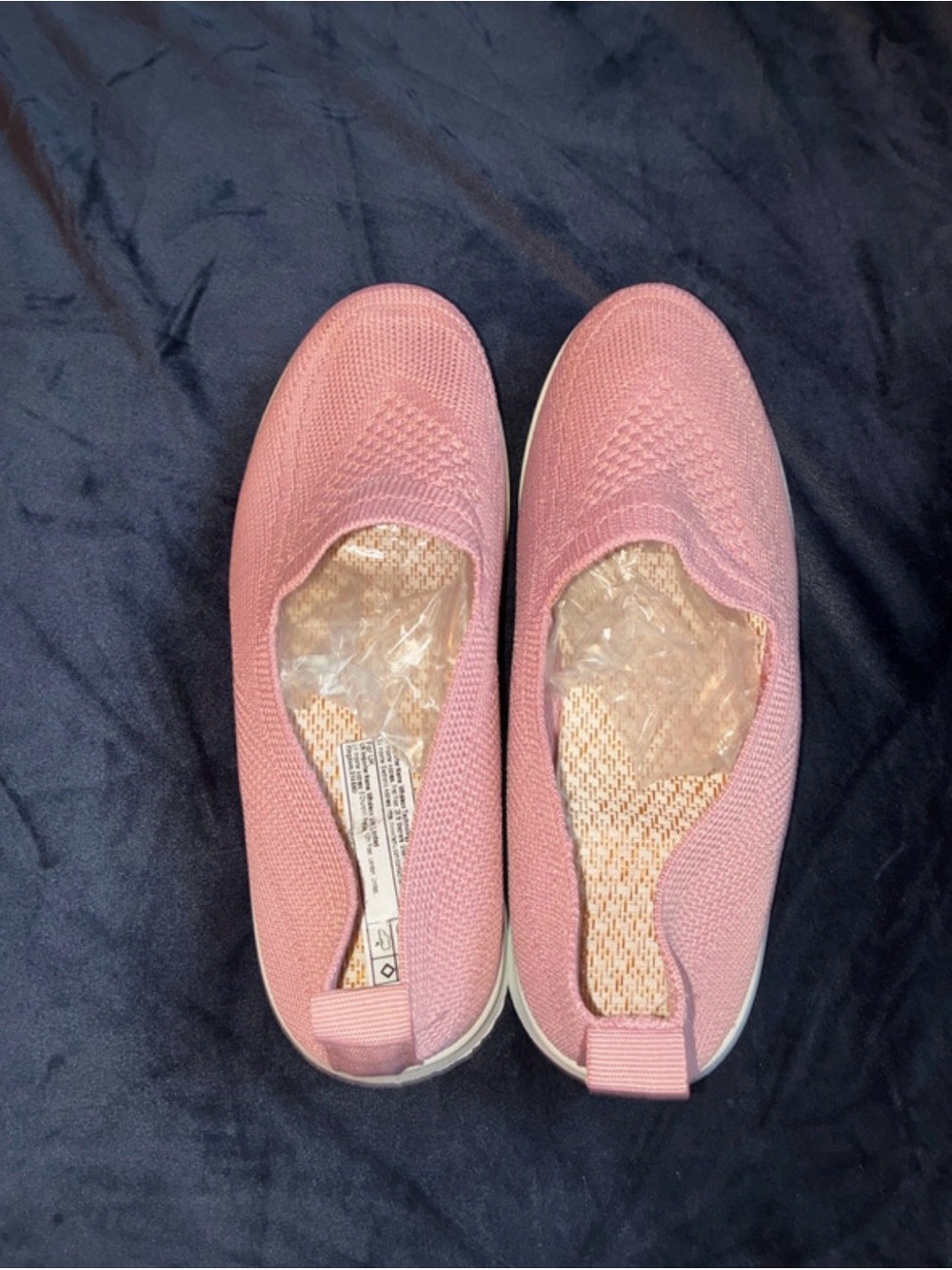 Women’s Pink Slip-On Knit Comfort Shoes